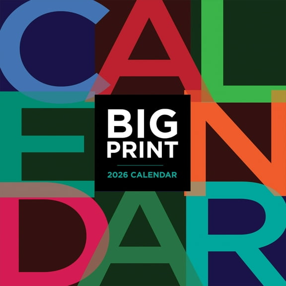 TF Publishing, Big Print 2026 Wall Calendar, 12'' X 12'', 12-Month Calendar with Stapled Binding