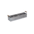 thumbnail image 1 of Cheungs 5545GW Wood & Metal 4 Slot Organizer with Side Handles, Gray Wash, 1 of 1