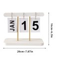 thumbnail image 3 of Wooden Perpetual Flip Desk Calendar - Office Desktop Accessory for Women & Men, Creative Date Display, 3 of 4