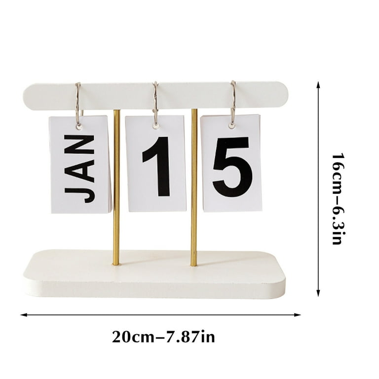 solacol Desk Accessories for Women Office Wooden Perpetual Desk Calendar  Flip Calender for Desk Office Decor Creative Month Date Display for Women  Home Office Desktop Accessories Photo Props 