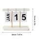 thumbnail image 2 of Calendario de escritorio perpetuo de madera, calendario de flip para decoración de oficina, 2 of 4