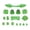Transparent Green[cite: 1], variant on BIMZUC Full Buttons Mod Kits Trigger Module Set for XBOX Series X & S Controller Transparent Purple Replacement Gaming Console Parts Accessories 4.33 inches / 11 cm[cite: 1]