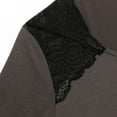 thumbnail image 4 of Ladies New Lace Stitching Solid Color Plus Size Pajamas Nightgown, 4 of 8