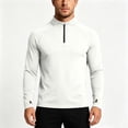 thumbnail image 6 of Men Fall Clothes,Athletic Shirts for Men Solid Color Long Sleeve 1/4 Zip Stretchy Sport T-Shirts with Thumb Hole Casual Gym Workout Top, 6 of 7
