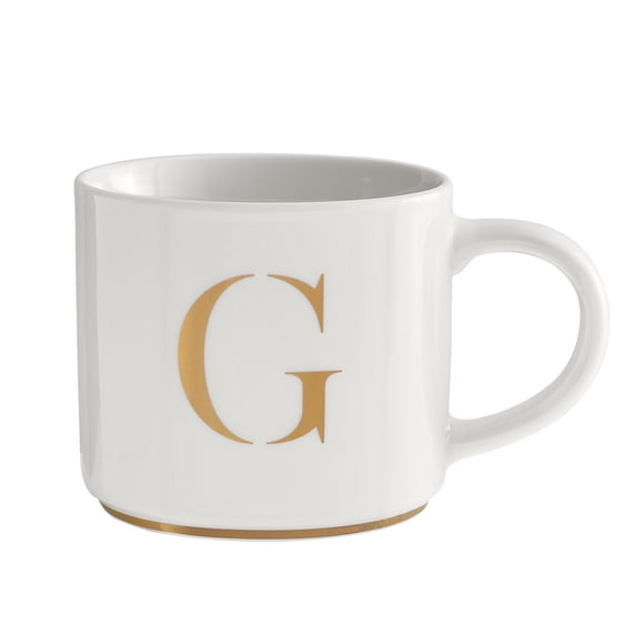 Taza para Café de Iniciales Oro de 500ml LuckyLy, Letra A dorado 500 ml