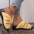 thumbnail image 5 of Women's Sandals,Wedge Sandals,Walking Sandals Women,Summer Shoes for Women,Cute Sandals for Women,Women's Color Flat Bottomed Casual Beach Shoes, Sandals, Women's Shoes,Yellow,10.5, 5 of 6