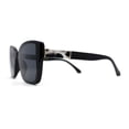 thumbnail image 5 of Womens Chic Oversize Cat Eye Butterfly 90s Designer Sunglasses All Black, 5 of 5