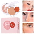 thumbnail image 1 of Fiudx Colorete En Polvo Doble, Versátil Crema Bicolor, Brillo Natural y Textura Suave, Acabado de Maquillaje Duradero, Ideal para Viajes, Ideal para Piel Sensible, Práctico Tamaño de 6 G., 1 of 2