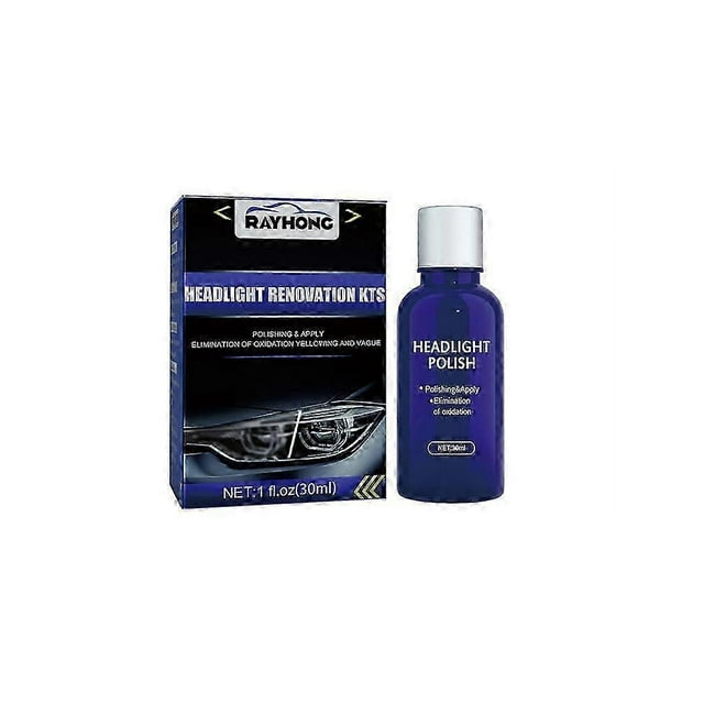 Car Headlight Restoration Set Fluid Repair Kit Plastic Light Polish Cleaner