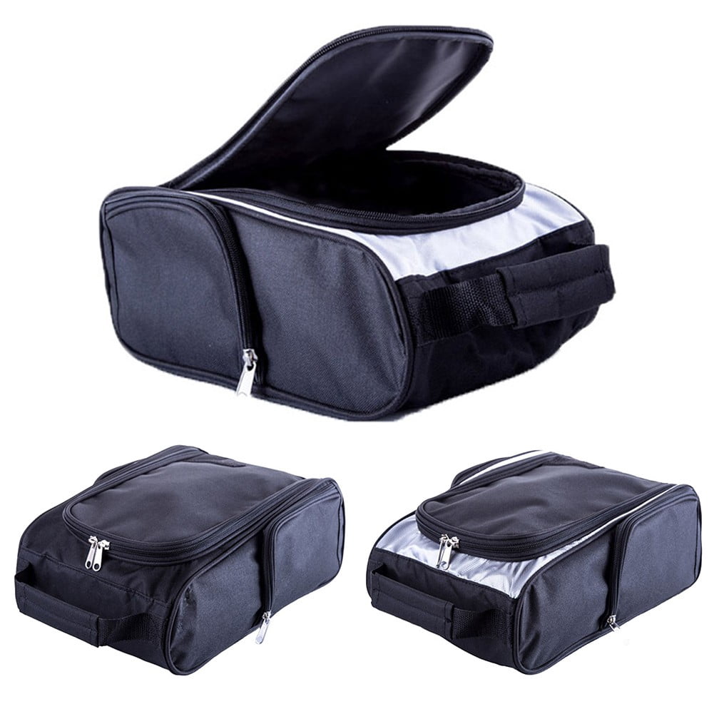 Golf Shoe Bag Portable Dust-Proof Sports Bag with Side Pockets 600D Oxford Cloth Wear-Resistant Case