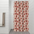 thumbnail image 2 of Red Christmas Tree Pattern Shower Curtain 36"x72" ,Bathroom Decorative Shower Curtains Set with 12 Hooks,Modern Waterproof Washable Shower Curtain, 2 of 6