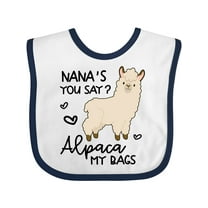 Inktastic Nana's You Say Alpaca My Bags Boys or Girls Baby Bib