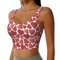 thumbnail image 2 of Goofa Hearts Printed Sports Bras for Women, High Impact Running Bra Workout Crop Tank Tops Longline Sports Bra Push up-Small, 2 of 9