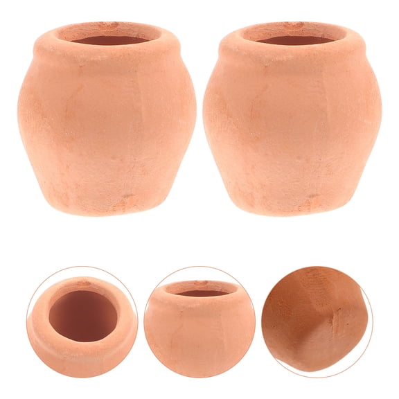 Huaqiet Set of 8 Mini Ceramic Plant Pots for , Bonsai, Clay for Indoor Gardening and Home Decor