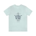 thumbnail image 2 of He Restores My Soul Christian Unisex Jersey Short Sleeve Tee, 2 of 10