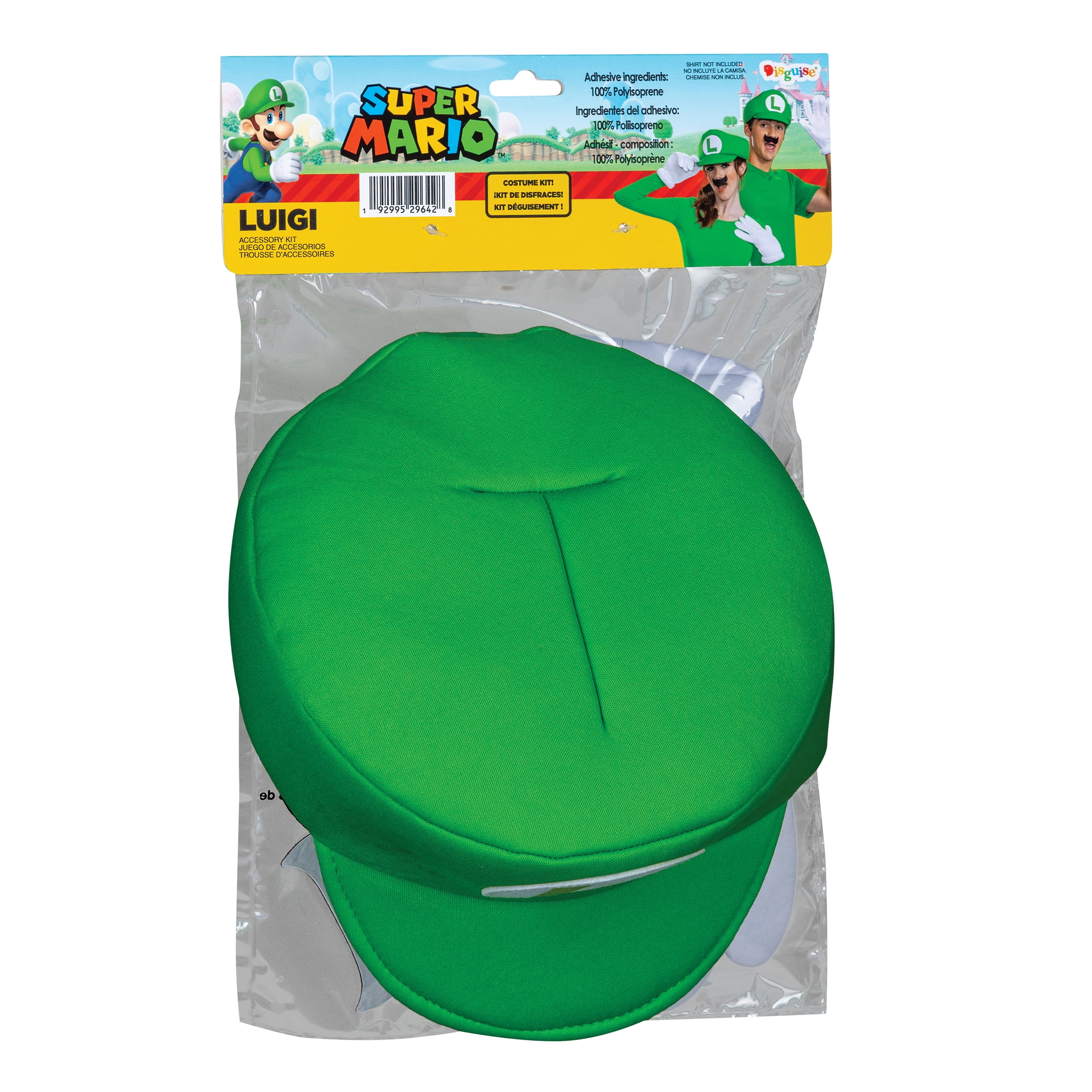 Nintendo Super Mario Bros. Luigi Halloween Accessory Kit for Adults, by Disguise