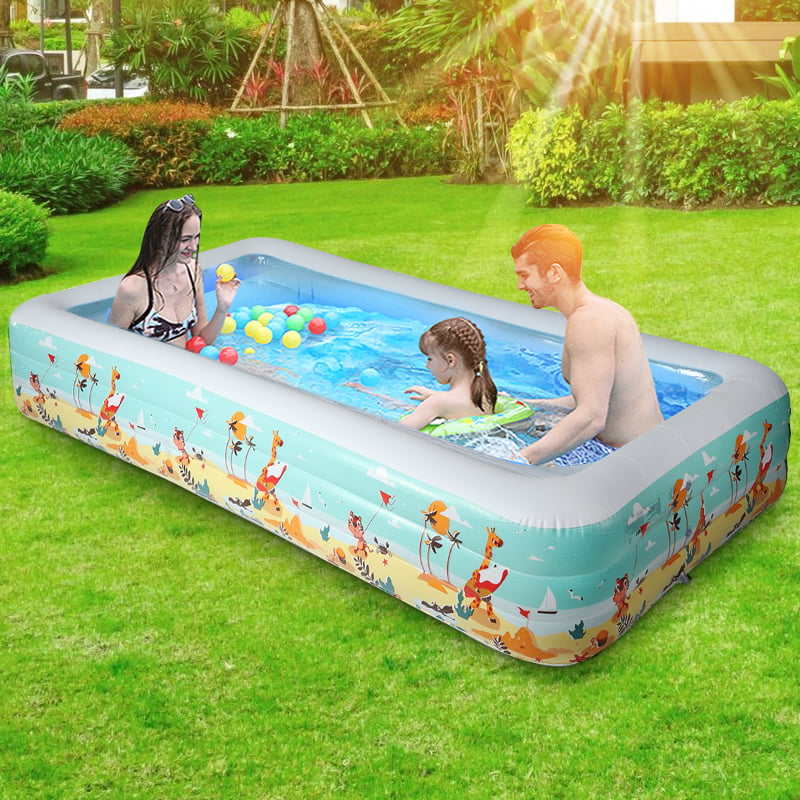 Inflatable Swimming Pool Center Lounge Family Kid Summer Water Play Fun Backyard 