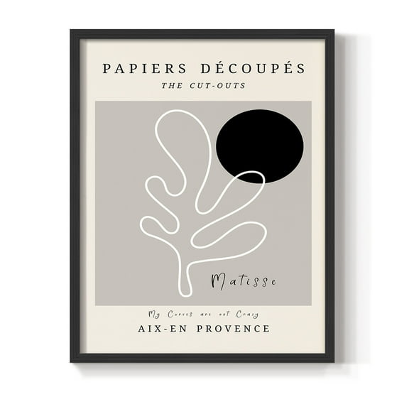 Matisse CCCLXXIII in Black Solid Wood 8 x 10 Framed Print