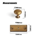 thumbnail image 2 of Goo-Ki Antique Brass Zinc Alloy Cabinet Knobs with Backplate, Single Hole Center Drawer Knobs Hardware for Dresser,Wardrobe & Cupboard, 6 Pack, 2 of 7