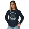 thumbnail image 3 of American Idle Bald Eagle Patriotic Plus Size Long Sleeve Graphic Tee Shirt Brisco Brands 2X, 3 of 6