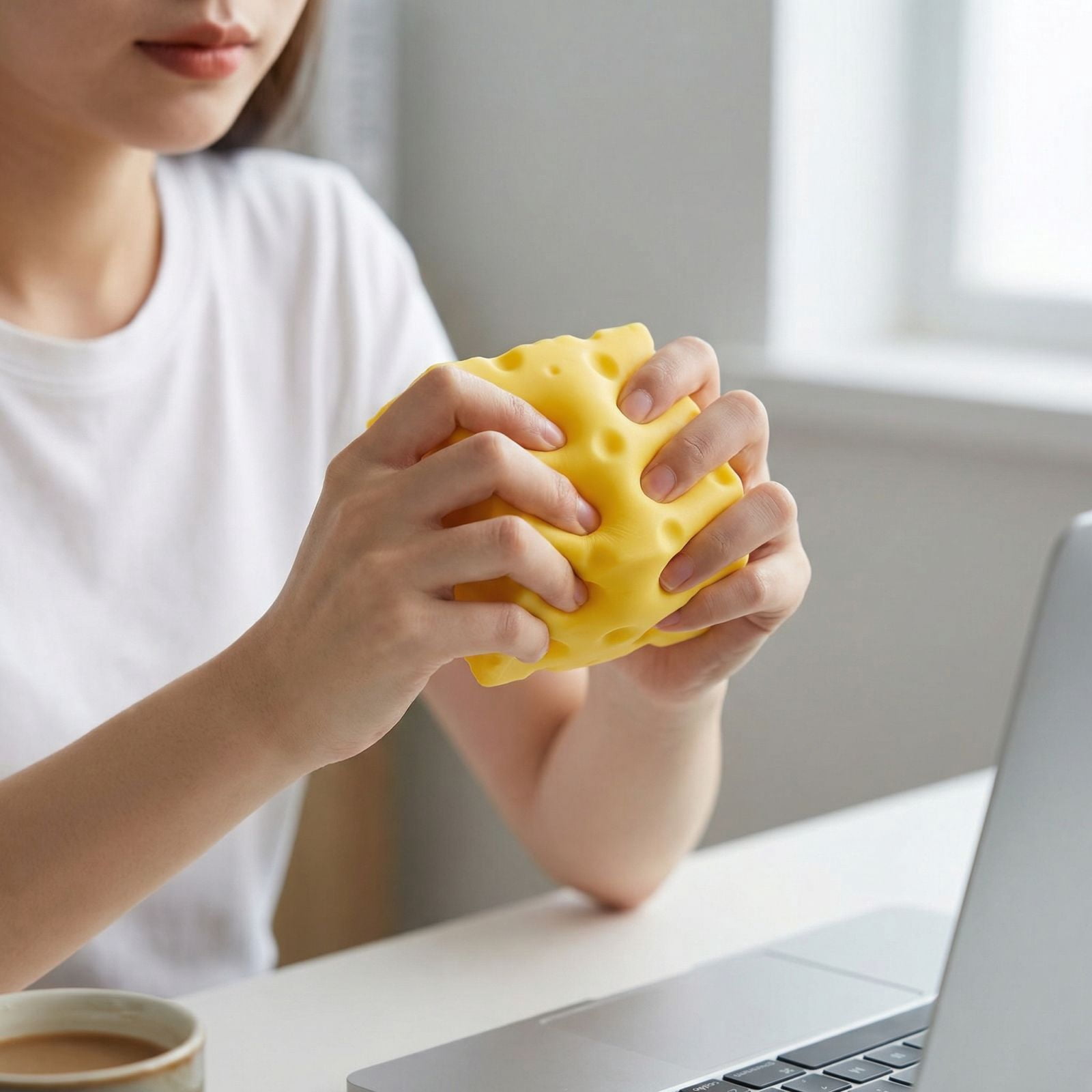 Yellow Cheese Squeeze Toys, Soft Novelty Toys, Rebounding Sensory, Help for Relax, Focus, Sensory Cheese, Food Theme Cheese Cubes Toys, Stress Balls for Adults