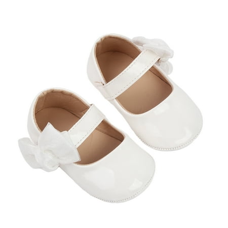 

allshope Baby Girls Cute Moccasinss Soft Sole Bowknot PU Leather Flats Shoes First Walkers Non-Slip Spring Autumn Princess Shoes