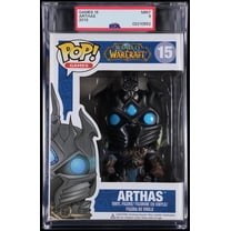 World of Warcraft, PSA Graded 9 MINT, Arthas Collectible Vinyl Figure #15, Fully Encapsulated Bundle with Compatible Funko Pop! PSA Hard Protector Case