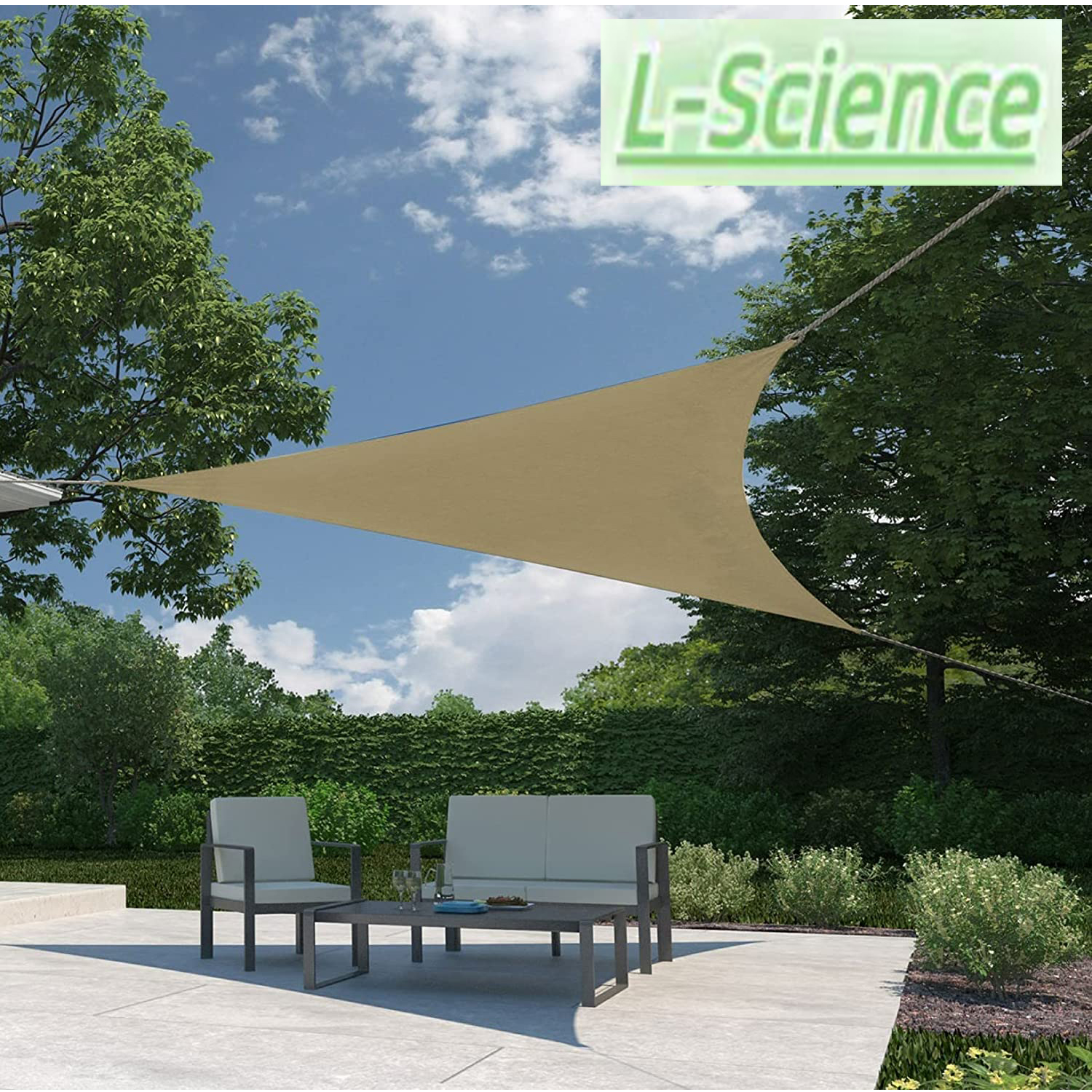 Shade Sail, Triangle Ready to Hang Shade Sail