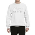 thumbnail image 2 of Wild Bobby, Faith.Hope.Love Heart Beat, Inspirational/Christian, Unisex Crewneck Graphic Sweatshirt, White, 3X-Large, 2 of 4