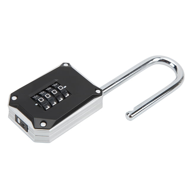 Candado de aleación de zinc con combinación de 4 dígitos, reiniciable, de larga duración, para puertas, armarios y cajones.
