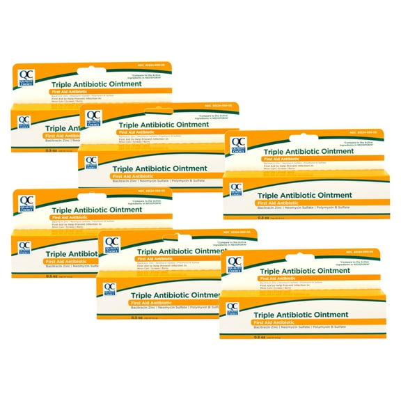 6 Pack - Quality Choice Triple Antibiotic Ointment, First Aid to Help Prevent Infection in Minor Cuts, Scrapes, Burns, 0.5 OZ
