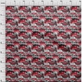 thumbnail image 4 of oneOone Cotton Flex Red Fabric Writing Font Sewing Material Print Fabric By The Yard 40 Inch Wide, 4 of 4