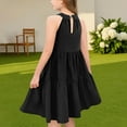 thumbnail image 4 of Tranfacy Robe d'Été pour Jeunes Filles, Robe Bohème pour Filles, Robe Mode pour Filles à Col Rond Sans Manches à Empiècements, Robe d'Été Décontractée Ludique et Confortable, 4 of 4