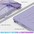 thumbnail image 3 of Fintie Case for Samsung Galaxy Tab S8+/S8 Plus 2022/S7 FE 2021/S7 Plus 2020 12.4 inch Tablet, Multi-Angle Stand Cover with Pocket Auto Wake/ Sleep , Built-in S Pen Holder, Lilac Marble, 3 of 8