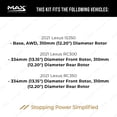 thumbnail image 2 of MAX Advanced Brakes - Brake Kit For 2021 Lexus IS350| Carbon Ceramic Brake Pad and Rotor Kit Front and Rear| Daily Driving OE Replacement Brake Rotors, 2 of 9