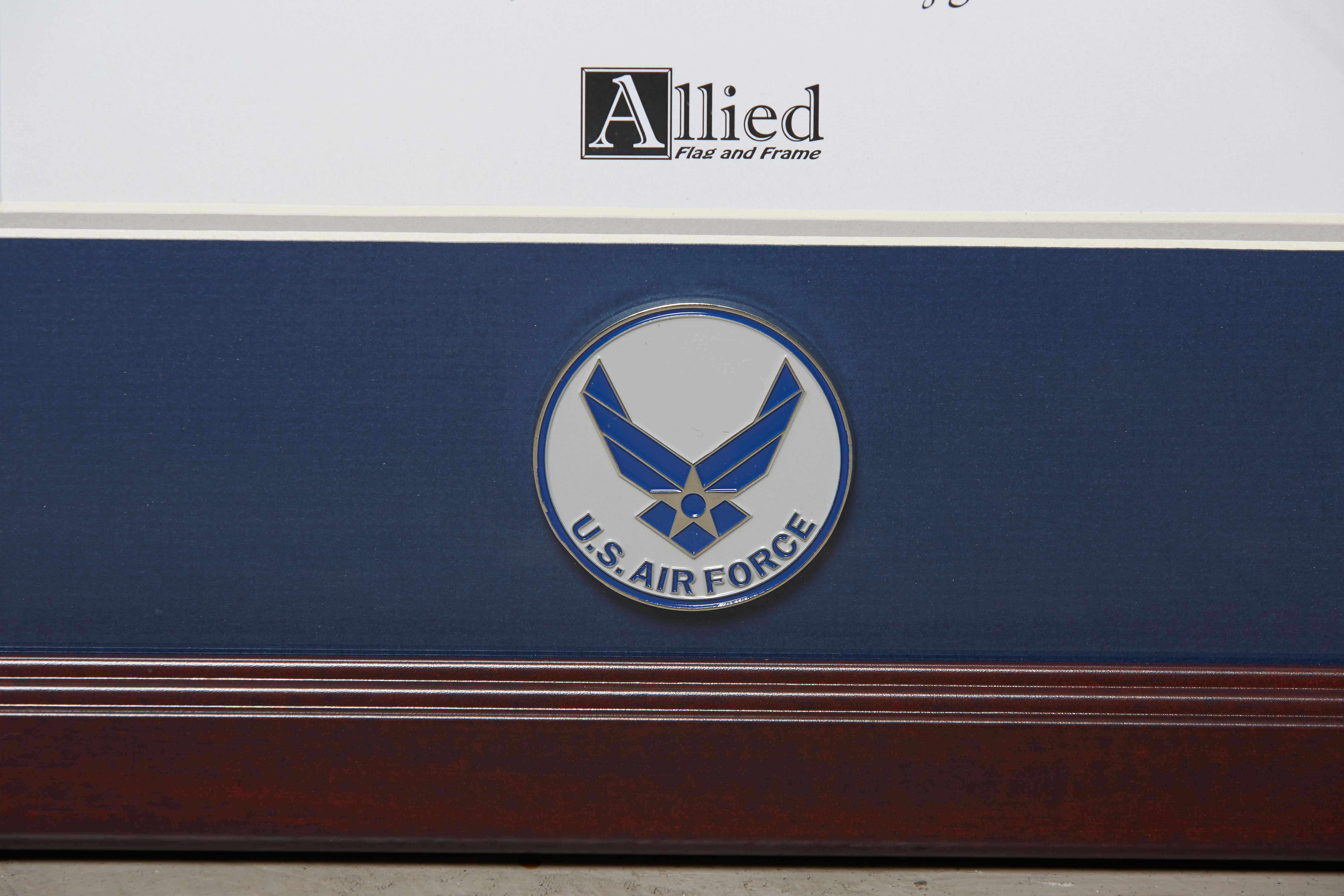 Allied Frame US Air Force Wings Certificate of Achievement Picture Frame with Medallion