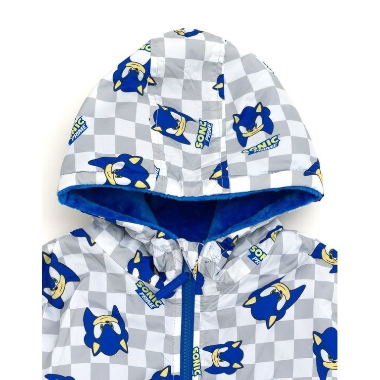 SEGA Sonic The Hedgehog Zip Up Waterproof Rain Jacket Little Kid