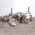 thumbnail image 2 of BergHOFF Ouro Gold 16Pc 18/10 Stainless Steel Cookware Set with Glass Lids, 2 of 9