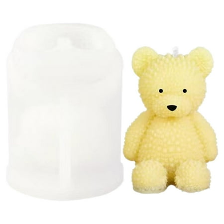 

Silicone Bear Mold | Flexible Soap Candle Craft Mould | Kitchen Supplies Cake Mold for Birthdays New Year Thanksgiving Festival Parties