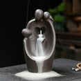 thumbnail image 3 of veasfak Adorable Backflow Incense Burner Waterfall Incense Cone Holder Decorative Couple Family, 3 of 8