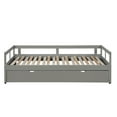 thumbnail image 5 of [ US IN STOCK] Extending Daybed with Trundle,&nbsp;Wooden Daybed with Trundle, Gray, 5 of 9
