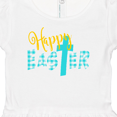 thumbnail image 4 of Inktastic Happy Easter with Cross in Teal Plaid Girls Baby Dress, 4 of 5