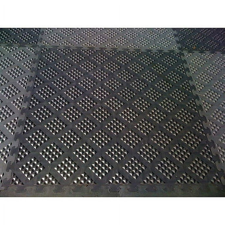 Norsk NSMPRD6BLK Raised Diamond Pattern PVC Floor Tiles, 13.95-Square Feet, Black, 6-Pack Norsk NSMPRD6BLK Raised Diamond Pattern PVC Floor Tiles, 13.95-Square Feet, Black, 6-Pack