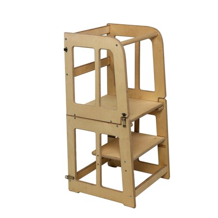 Montessori Tower | Learning Step Stool and Kitchen Helper | Montessori Helper Tower | Step Stool for use in Kitchen or Bath (2in1 Tower)