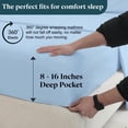 thumbnail image 5 of SKY BEDDINGS - 600 Thread Count Egyptian Cotton Sheets - Luxury King Size Cooling Bed Sheets - Soft Sateen Weave Cotton King Bed Sheets - Deep Pocket Fits upto 16" Mattress - Light Blue, 5 of 6