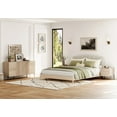 thumbnail image 2 of 3-Piece Reeded Bedroom Set, Modern Minimalist Nightstand and Dresser Set, Oak Wooden Chest With Hidden Handles For Bedroom, Living Room, 2 of 11