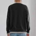 thumbnail image 6 of Womens Sweater Long Sleeved Printing Round Neck Casual Solid Color Pullover Sweater Black M Sweater for Women, 6 of 6