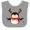Heather/White, variant on Inktastic Penguin Xmas Boys or Girls Baby Bib