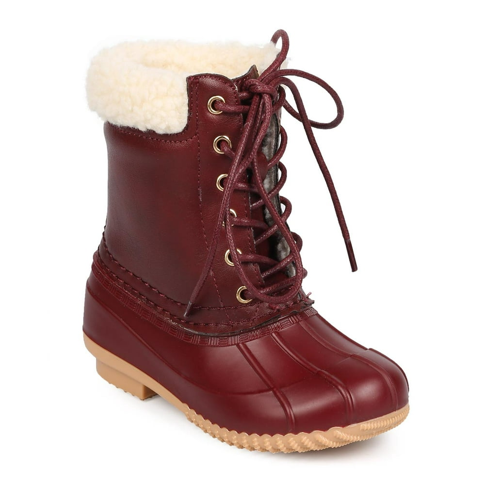 Link - Link EA18 Mix Media Shearling Lace Up Duck Boot (Toddler/ Little ...