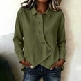 thumbnail image 2 of Kezqiaxn Women's Tops Fall Long Sleeve Collared Work Button Down Shirts Blouses for Women Trendy Fashion Clothing, 2 of 7